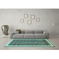 thumbnail image 3 of Ahgly Company Indoor Rectangle Abstract Light Blue Modern Area Rugs, 7' x 9', 3 of 4