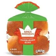 Kings Hawaiian Sweet Hamburger Buns, 12.8 Ounce -- 12 per case
