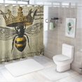 thumbnail image 7 of BCIIG Bee Crown Bathroom Decor Set Polyester Fabric Fashion Shower Curtain with Hooks 36"x72, 7 of 7