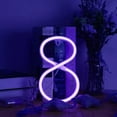 thumbnail image 2 of SHANJIA Upgraded Version Neon Letter, LED Alphabet Lights Up Letters USB Operated Purple Neon Wall Light for Bedroom,Birthday,Wedding Decor, 2 of 8