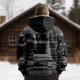 thumbnail image 5 of Men's Print Jacket Men's Spring And Autumn Casual Trend Zipper Hooded Jacket M, 5 of 5