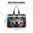 thumbnail image 3 of Kdxio Tie-Dye Wolf Head File Tote Document Bag Business Briefcase Bag Document Organizer Tote Briefcase for Letter A4 Files Business Teacher Office Bag, 3 of 8