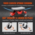 thumbnail image 2 of 300 lbs Capacity Rolling Mechanic Stool, Heavy Duty Seat with Drawer & 3 Slide-Out Tool Trays, 4" Wheels, 2 of 5
