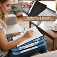 thumbnail image 5 of Haosy Accordion File Organizer Zipper Binder 500 Sheet 6-Tab Expanding File Folder Multi-Pocket 1.2 Inch 3 Ring Snowflakes on Checkerboard, 5 of 7