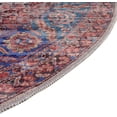 thumbnail image 4 of Rugs.com Maahru Collection Washable Rug – 10 Ft Round Pink Low-Pile Rug Perfect For Kitchens, Dining Rooms, 4 of 7