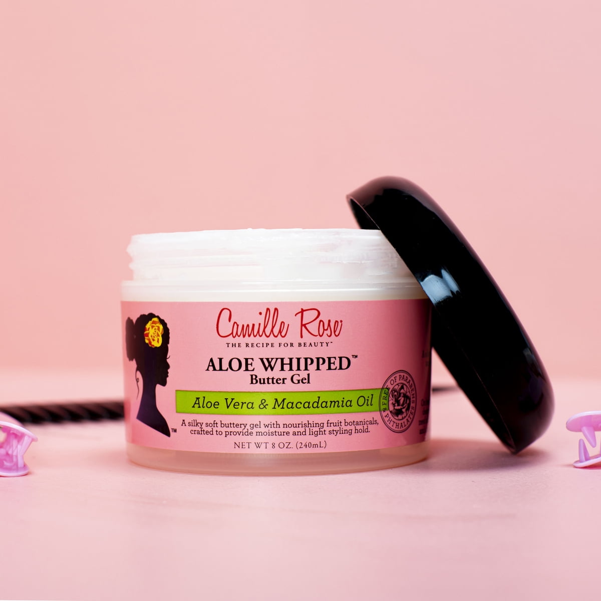 Camille Rose Aloe Whipped Butter Nourish & Condition Hair Styling Gel with  Macadamia Seed Oil & Almond Extract, 12oz