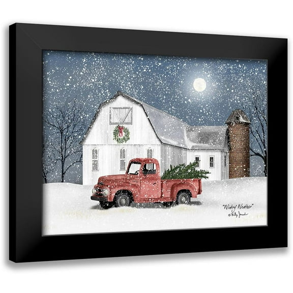 Jacobs, Billy 14x12 Black Modern Framed Museum Art Print Titled - Wintry Weather