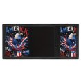 thumbnail image 4 of FUIALDOLG Bald Eagle Patriotic Print Children's Wallet, Polyester Trifold Pouch for School, Thin Portable Trifold Card Wallet, 4 of 7