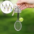 thumbnail image 4 of Bag Pendant, Mini Tennis Racket Keychain Portable Plastic Exquisite  Friends Gift, 4 of 8