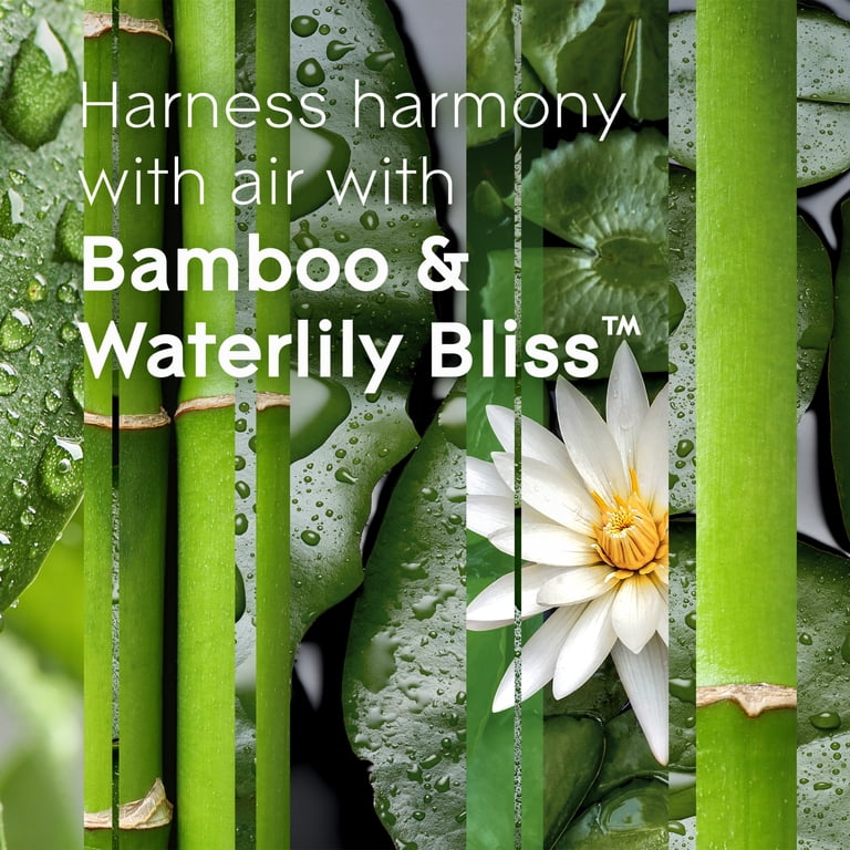 Glade PlugIns Scented Oil Refills, Bamboo & Waterlily Bliss, 5 x
