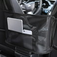 thumbnail image 2 of Car Net Pocket Storage Bag, Mesh Organizer Between Front Seats, Pet Barrier, Extra Storage for Wallets, Phones, Small Items, Safe Driving, Universal Fit for Cars, SUVs and Trucks, 2 of 5
