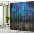 thumbnail image 5 of Ambesonne Galaxy Shower Curtain, Space from Home View, 69"Wx84"L, Purple Blue Brown, 5 of 5