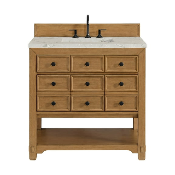 James Martin Vanities 505-V36-3Vsl Malibu 36" Free Standing Single Basin Vanity Set -