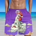 thumbnail image 2 of Dovford Men's Novelty Rooster Print Beach Shorts Quick Dry Swimwear Holiday Party Sports Running Swim Board Shorts Bathing Suits, 2 of 5