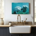 thumbnail image 5 of ADALE Underwater Sea Animal Manatee Poster Canvas Picture Printing Wall Art Decor Living Room Bedroom Background Art Framed 12x16 Inch, 5 of 6