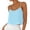 Light Blue, variant on Womens Summer Halter Crop Tank Tops Going Out Sleeveless Cotton Tee Shirts Open Back Beach Buttons Camisole Adjustable Strap