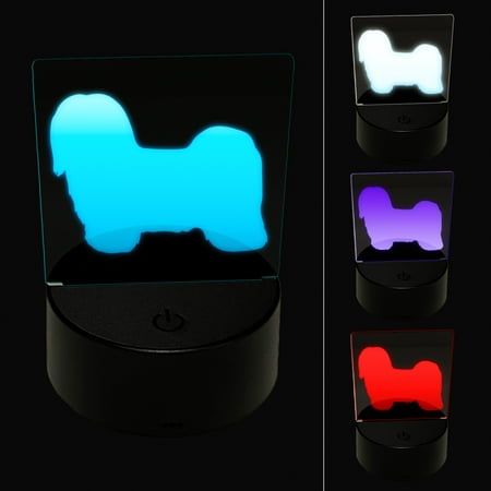 

Havanese Dog Solid LED Night Light Sign 3D Illusion Desk Nightstand Lamp