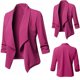 thumbnail image 1 of ICHUANYI Liquidación Chaqueta de manga larga para mujer, informal, sólida, abierta ICHUANYI WER2023082201157, 1 of 5