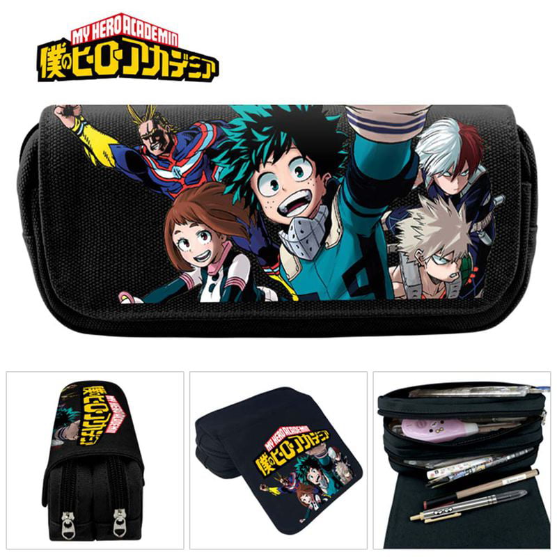 Anime My Hero Academia Women And Girls Cute Fashion Canvas Coin Purse,Wallet Bag Change Pouch,With Zipper Multi-Functional Cellphone Bag With Handle 