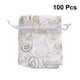 thumbnail image 2 of 100 bolsas de organza para guardar regalos, regalos de boda, bolsas con cordón, bolsas para empacar joyas, decoración de fiestas., 2 of 5