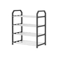 thumbnail image 2 of Zapatero De Plástico Zapatero organizador de plástico negro de 4 niveles para dormitorio, armario o recibidor (1 pieza) Rkxzt, 2 of 9