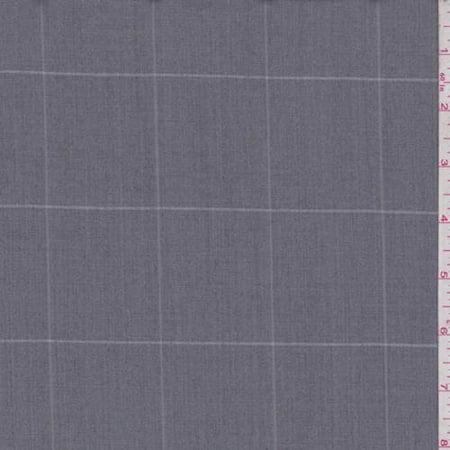 Sterling Windowpane Check Wool Suiting Fabric By The Yard Sterling Windowpane Check Wool Suiting Fabric By The Yard
