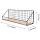 thumbnail image 2 of 2 estantes flotantes de pared de madera rústica para colgar en la pared con soportes de metal para cocina, dormitorio y baño, 2 of 6