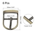 thumbnail image 2 of Uxcell 6Pack 0.75" Single Prong Belt Buckle Oval Center Bar Buckle for Leather Craft, Bronze, 2 of 6
