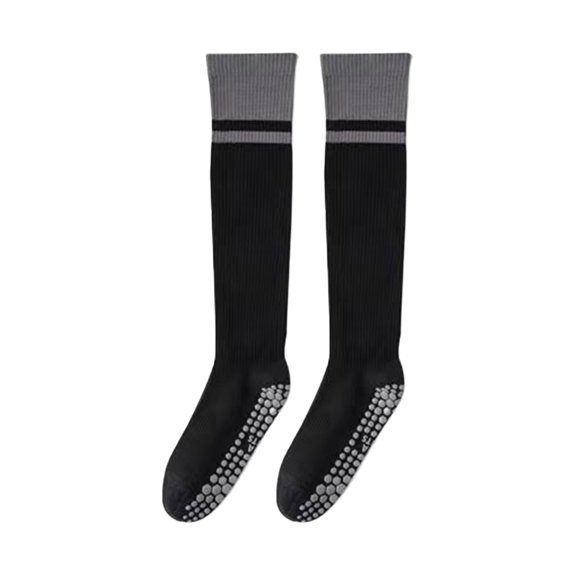 HUANLEDASH 1 Pair Women Sport Stockings Elastic Cycling Knee Socks Anti-slip Arch Support Silicone Bottom Contrast Color Stockings for Yoga Pilates Dance