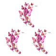 thumbnail image 2 of Justharion 12pcs / Set Multicolore Double Couche 3D Papillons Autocollants Muraux Décoration Murale PVC Papillons Réfrigérateur Autocollants Rose Rouge 3Set, 2 of 6