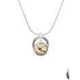thumbnail image 2 of Delight Jewelry Silvertone Domed Music - Trumpet Laugh Ring Charm Necklace, 18", 2 of 4