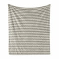 thumbnail image 1 of Abstract Soft Flannel Fleece Throw Blanket, Vertical and Horizontal Stripes Composed of Polka Dots or Spots, Cozy Plush for Indoor and Outdoor Use, 50" x 70", Eggshell Charcoal Grey, by Ambesonne, 1 of 5