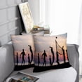 thumbnail image 6 of LALILO Throw Pillow Covers Beach Volleyball Player And Sand Sunset Cushion Cover 18" x 18", 2 Pack, 6 of 6
