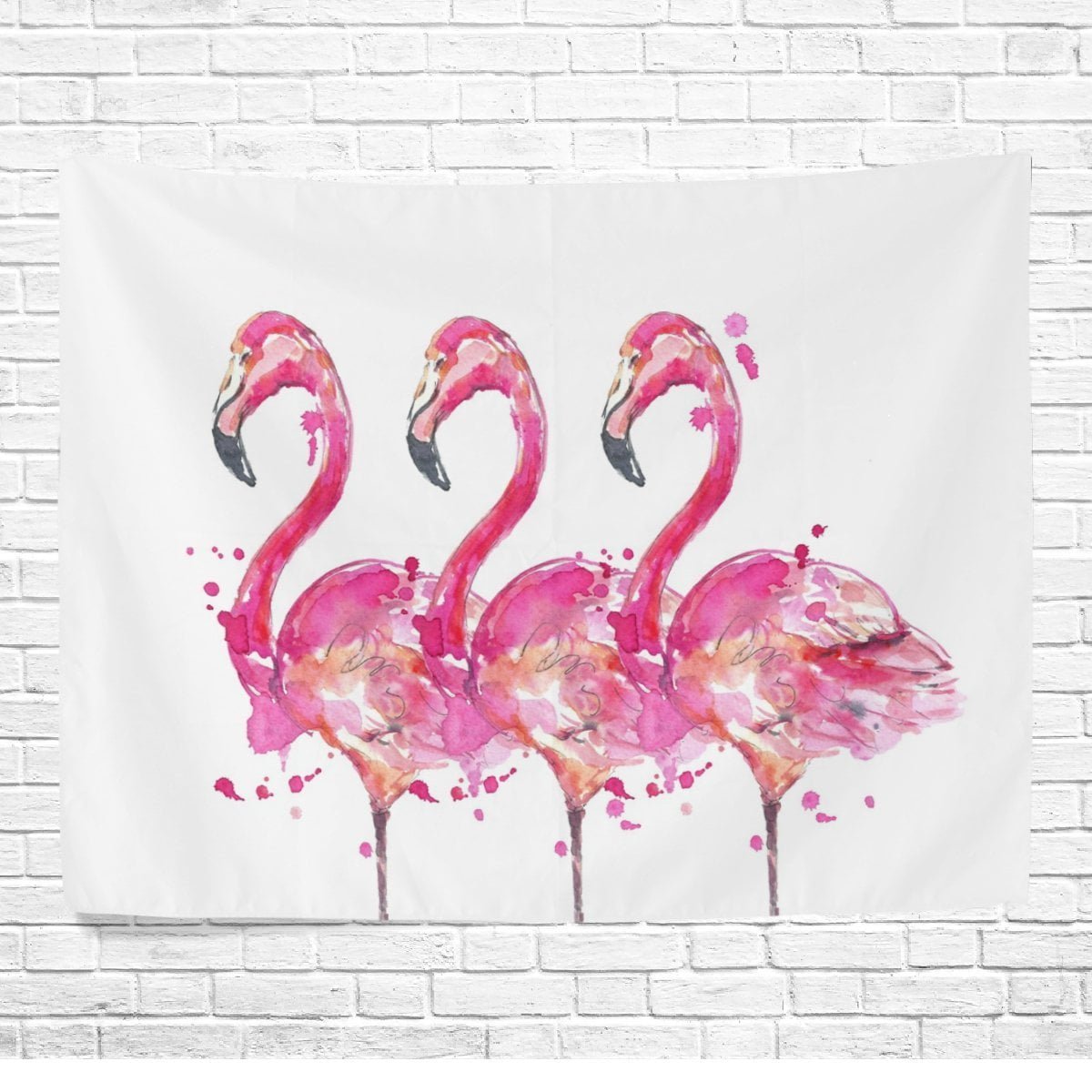 POPCreation Watercolor Pink Flamingo Home Decor Collection, Oil