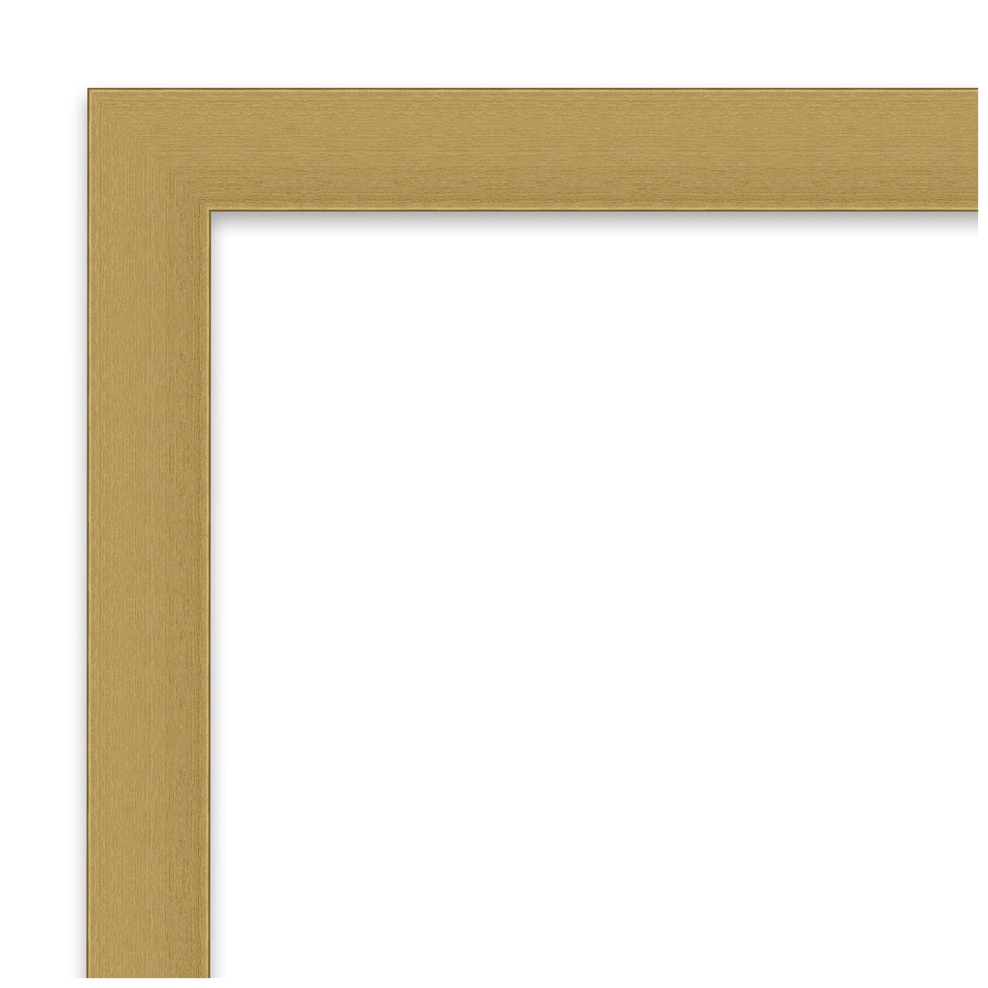 Amanti Art White Cork Board Framed Grace Brushed Gold Bulletin Board 34 in. x 16 in.