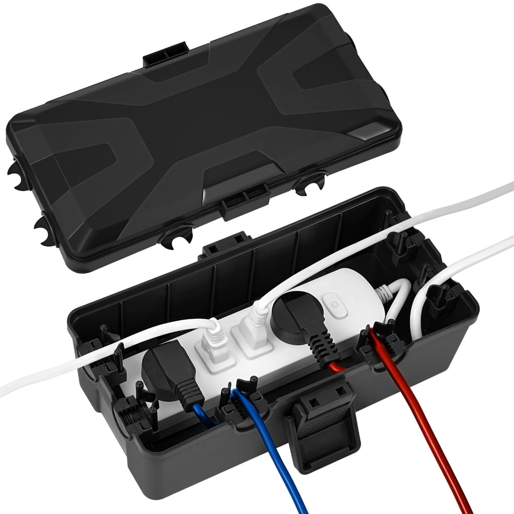 Outdoor Electrical Housing Junction Box with 6 Entry Holes Sun Resistant PP Material for Pool Equipment EV Chargers