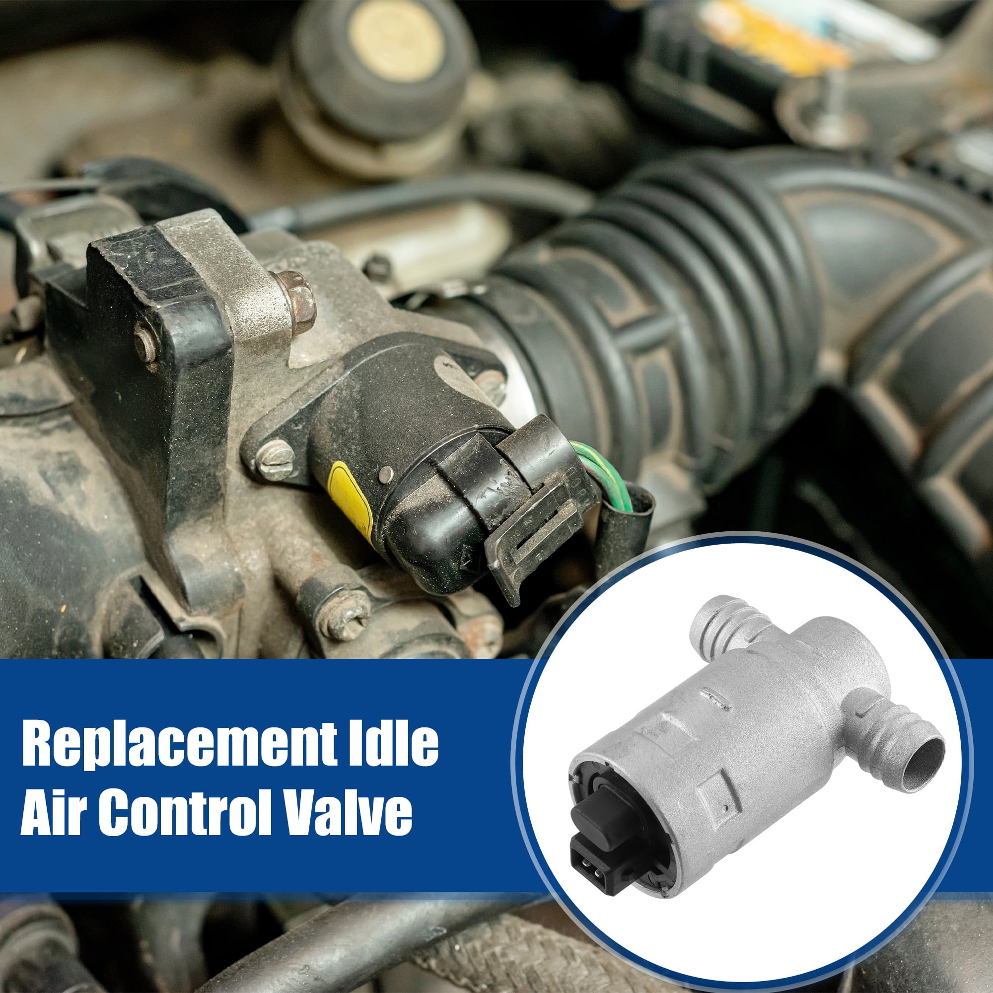 Unique Bargains Idle Air Control Valve 13411247197 for BMW 318i 1991-1992 for BMW 740i 1993 Silver Tone