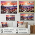 thumbnail image 4 of Designart "Peach violet Mountains Sierra Sunrise" Landscapes Floater Framed Canvas Wall Art, 4 of 7