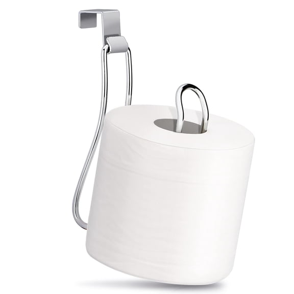 Chrome Over the Tank Toilet Paper Holder, Space Saving Bathroom Tissue Roll Dispenser, 7.2 x 1.25 x 4.13 in, 1 Pack
