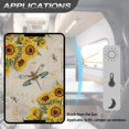 thumbnail image 5 of FUIALDOLG Rv Door Window Shade, Half-Fold Design Camper Sun Shade Windshield Blackout Cover, Yellow Sunflower Dragonfly RV Accessories Fits for Interior Door Window 17.3 x 26 inch, 5 of 7