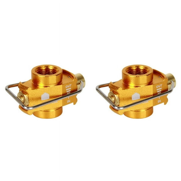 2X Camping Gas Saver Plus Gas Converter Shifter Refill Flat Tank Conversion Adapter Camping Gas Adapter Valve,Gold