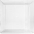 thumbnail image 1 of Premium Heavy Duty Plastic Plates - Linear Squared (40 Pack) - Wedding China Like (7.5 Inch., Clear) - Crown, 1 of 3