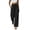Black, variant on Women's 100% Cotton Linen Balloon Barrel Beach Pants Boho Harem Flowy Drawstring Casual Loose Pants with Pockets Beige L