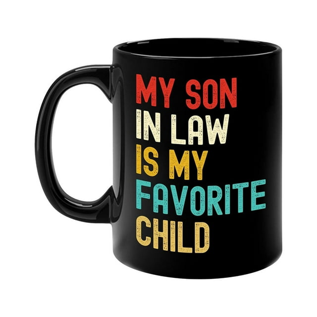 Taza Vintage para Hija, Diseño Humorístico "No Tengo Hijo Favorito", Impresa Por Ambos Lados, de Cerámica, Apta para Lavavajillas y Microondas, Ideal para El Día de La Madre y El Día Del Pad