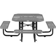 thumbnail image 3 of Global Industrial 46" Octagonal Picnic Table, Expanded Metal, Gray, 3 of 7