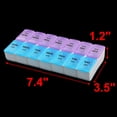 thumbnail image 2 of Travel Home Plastic Medication Reminder Daily Am PM Weekly Pill Box Case, 2 of 4