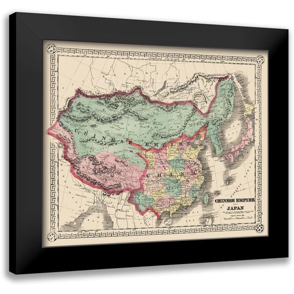 Schonberg 13x12 Black Modern Framed Museum Art Print Titled - Asia Chinese Empire Japan - Schonberg 1865