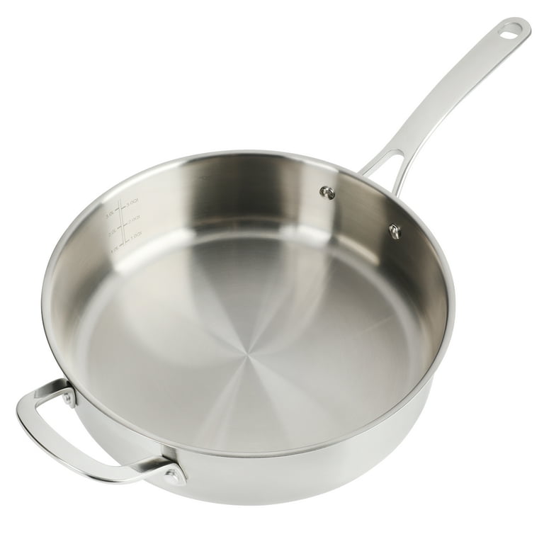 Martha Stewart Stainless Steel Essential 12 Inch Pan with Lid - On