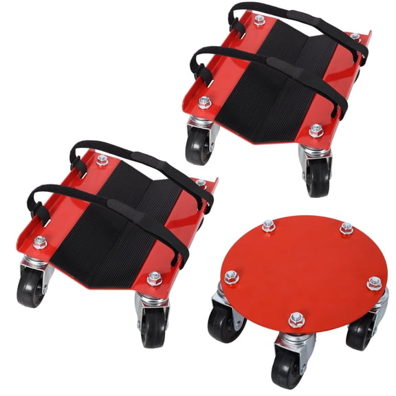 Snowmobile Dolly, 1500LB Heavy Duty with V-Slide, Swivel Casters, Rubber Pad