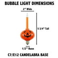 thumbnail image 2 of Novelty Lights Replacement Pumpkin Bubble Lights 3 Pack, Orange Liquid with Jack-O-Lantern Base, Halloween Bulbs with Flowing Liquid, 5 Watts Each, C7/E12 Base, 2 of 6
